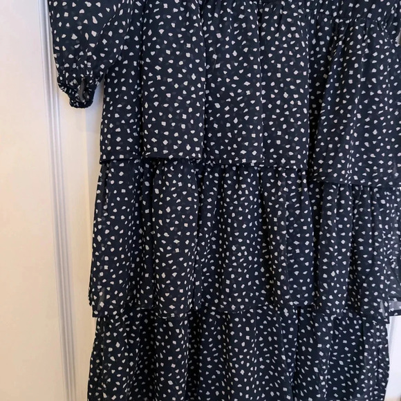 Blue Polka Dot Tiered Dress only Brand Size Medium - Picture 3 of 7
